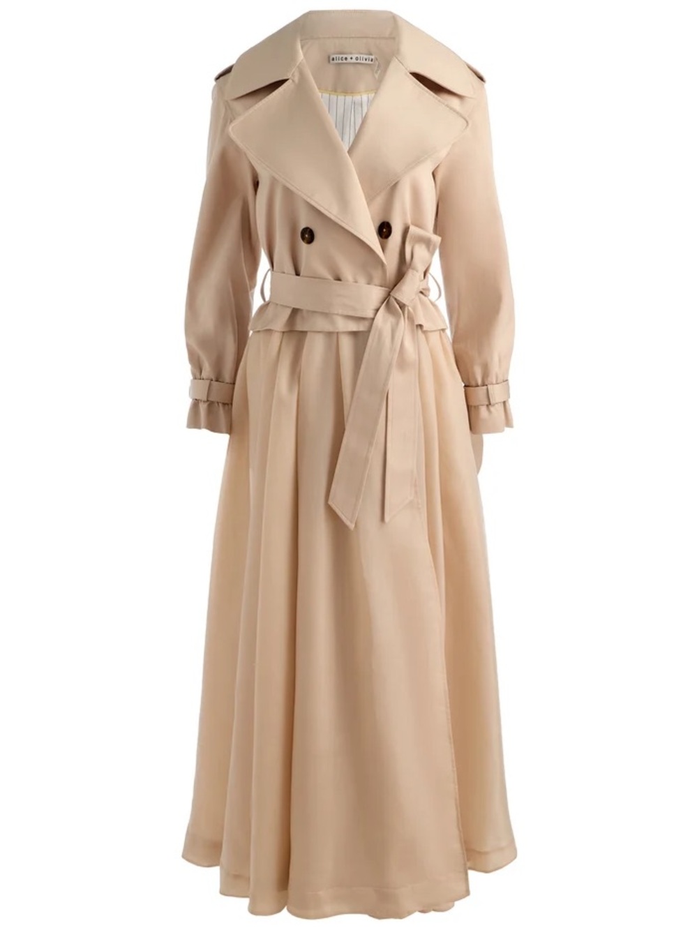 ALICE + OLIVIA NEVADA SHEER COMBO TRENCH COAT SIZE XS NWT - Picture 7 of 8